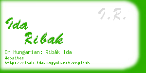 ida ribak business card